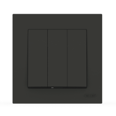 Выключатель EL-BI VEGA антрацит матовый 3-кл ( 510-016700-254 )