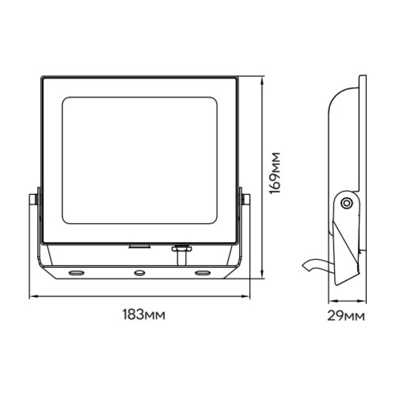 Cвітлодіодний прожектор ARDERO LL-1050ARD 50W 4500Lm 6500K чорний IP65 (80018)