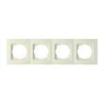 Рамка четверная горизонтальная NILSON Touran крем 24120094