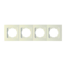 Рамка четверная горизонтальная NILSON Touran крем 24120094