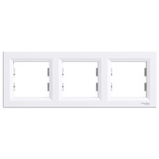 Рамка тройная горизонтальная SCHNEIDER Asfora белая EPH5800321