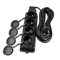 Удлинитель Violux 4p 15м без заземления черный IP44 каучук ( 934152 )