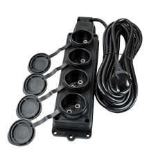 Удлинитель Violux 4p 15м без заземления черный IP44 каучук ( 934152 )