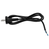 Провід мережевий з вилкою VIOLUX 2х1 2м 12A без заземлення чорний ( 920633 )