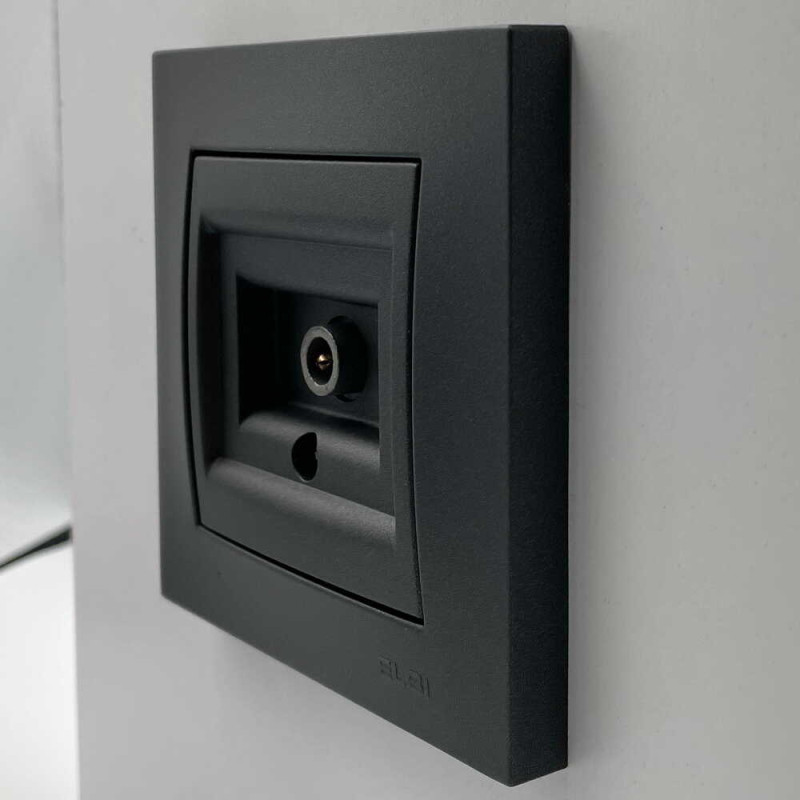 Розетка EL-BI VEGA антрацит матовий TV кінцева ( 510-016700-273 )