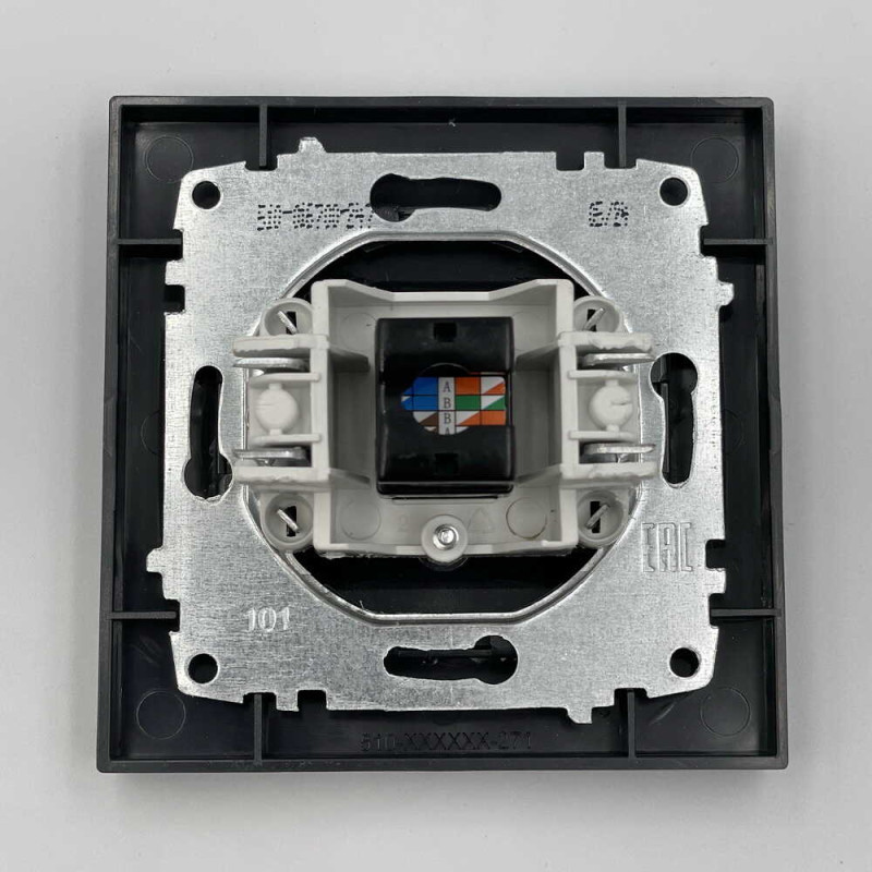 Розетка EL-BI VEGA антрацит матовий комп'ютерна 1-на CAT6 RJ45 ( 510-016700-247 )