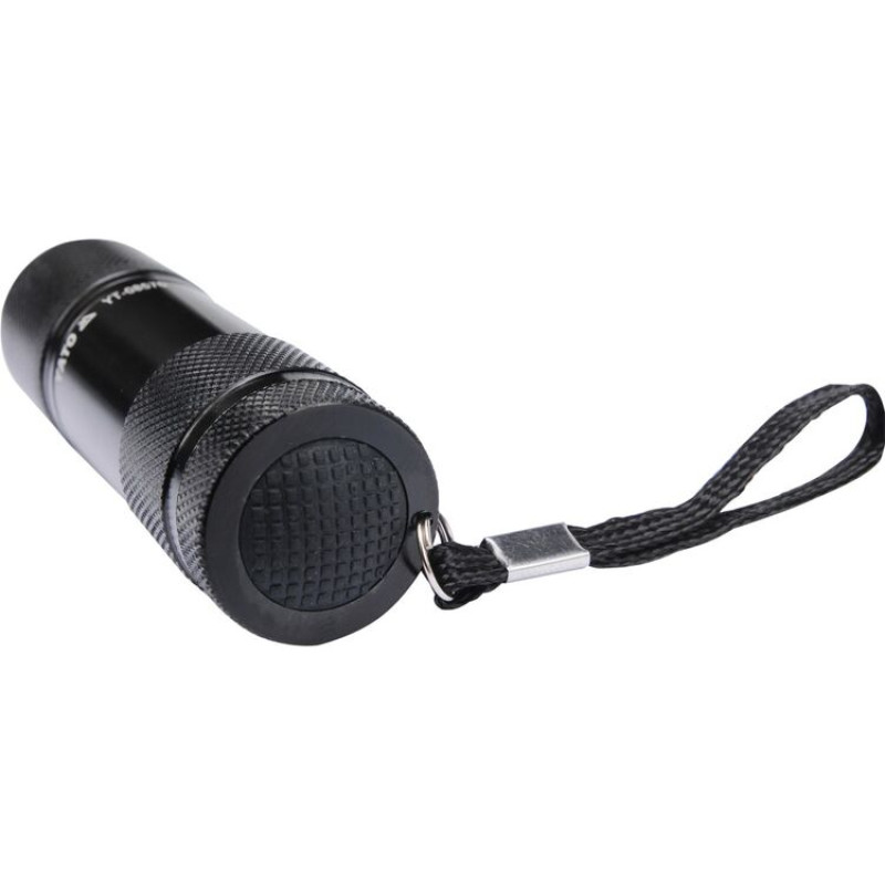 Ліхтар-міні 9-діодний в алюміній. корпусі; живлення від 3 батарей ААА х 1,5 В (YT-08570)