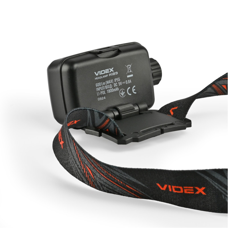 Ліхтарик налобний світлодіодний VIDEX VLF-H189 600Lm 5000K (VLF-H189)
