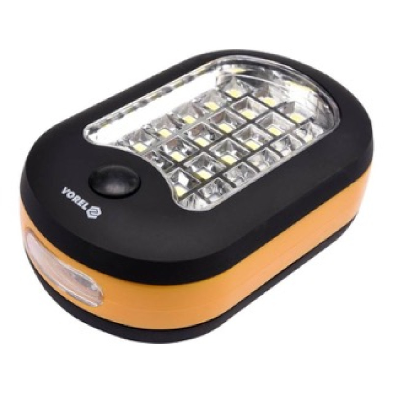 Фонарь диодный с режимами 20+3 Vorel подвесной с крючком батарейочный 3ААА х 1,5 В (827310