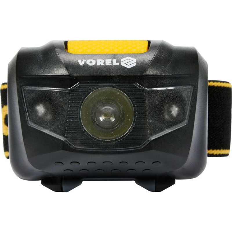 Фонарь на лоб светодиодный VOREL; 2 режима (1+2 LED), 1 Вт, 100 lm, жив/3 ААА батарейки (88675)