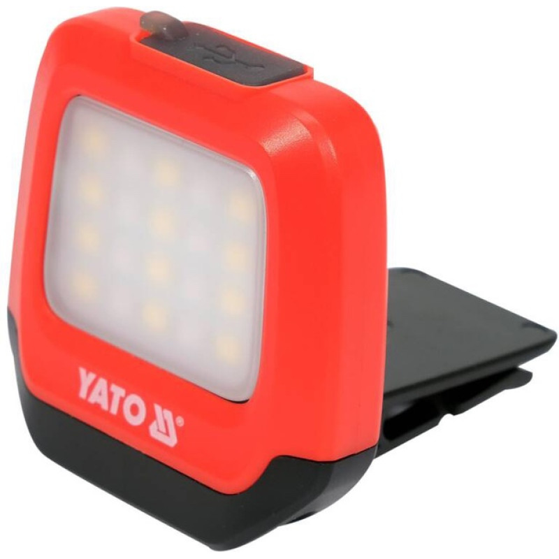 Фонарь на лоб диодный 2в1 YATO; живл. Li-Po аккумулят 3,7 В 500 мАч, 200/150 Lm, USB зарядка YT-08598