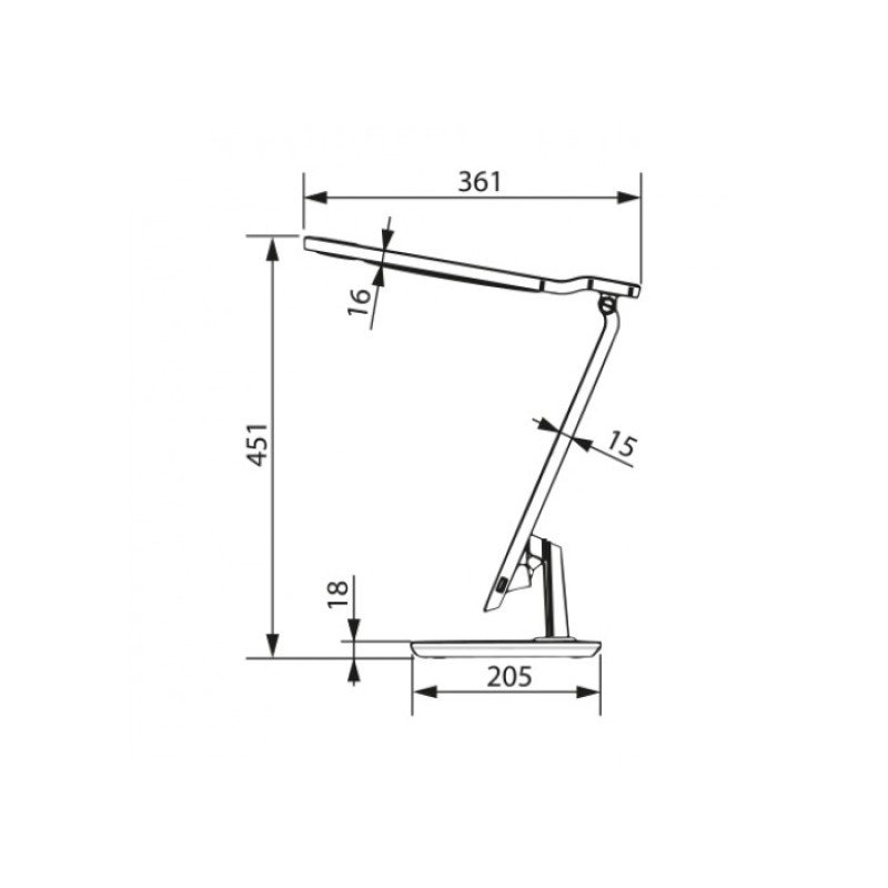 Настільна лампа світлодіодна 10W 3000-6000K 600Lm 100-240V чорна AZRA (049-012-0010-020) Horoz