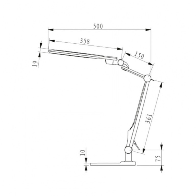 Настільна лампа світлодіодна 10W 3000-6000K 600Lm 100-240V срібна EBRU (049-010-0010-030) Horoz
