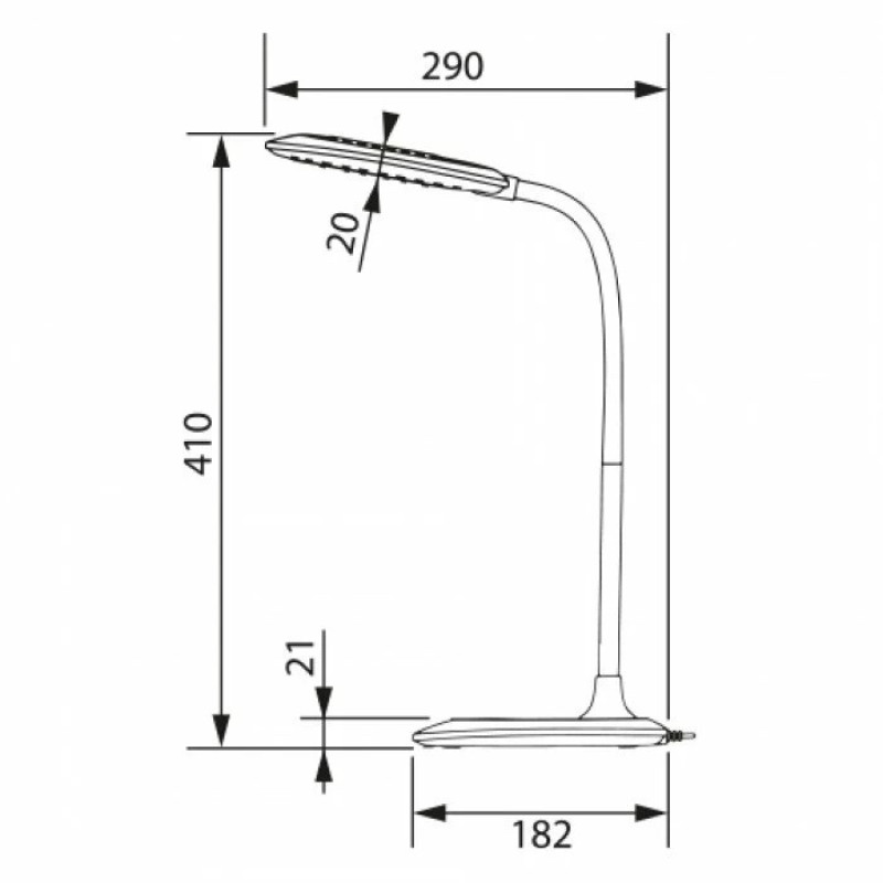 Настольная лампа светодиодная 6W 3000-6000K 300Lm 100-240V серебряная SEDA (049-018-0006-050) Horoz