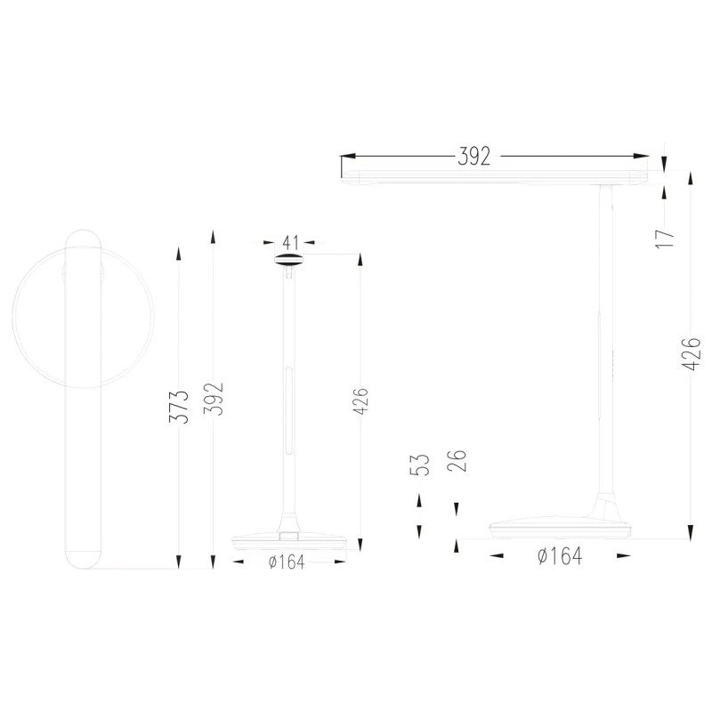 Настольная лампа светодиодная 8W 3000-6000K 480Lm 100-240V белая ARYA (049-030-0008-010) Horoz