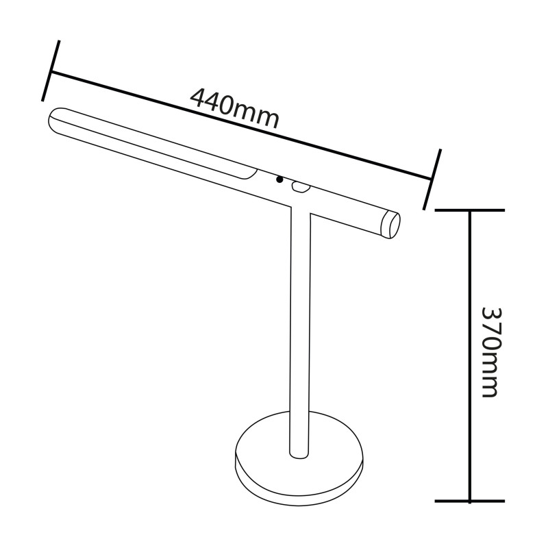 Настольная лампа аккумуляторная BANU 22 W LED 22W 10-400Lm 4500K 3,7V 1800mAh белая 049-033-0022-010