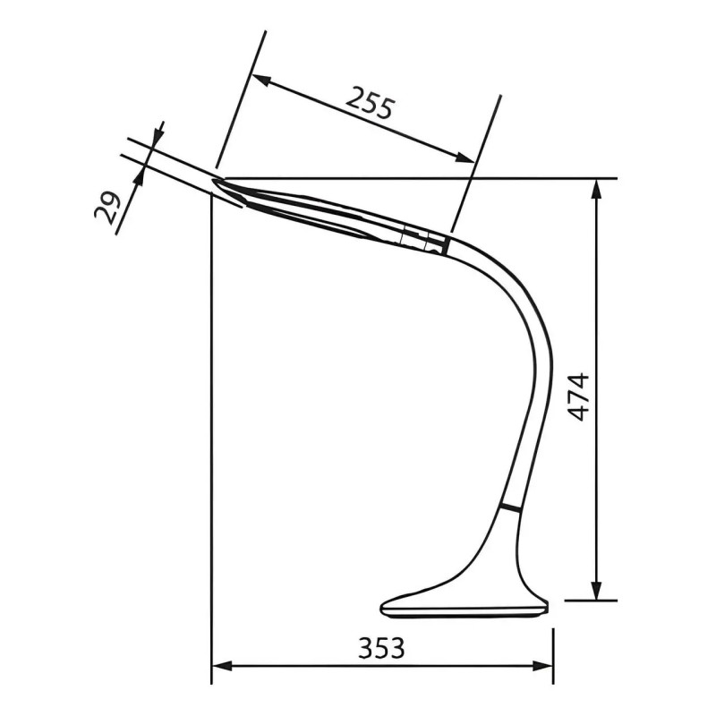 Настільна лампа світлодіодна 10W 3000-6000K 500Lm 100-240V біла ASYA (049-017-0010-010) Horoz