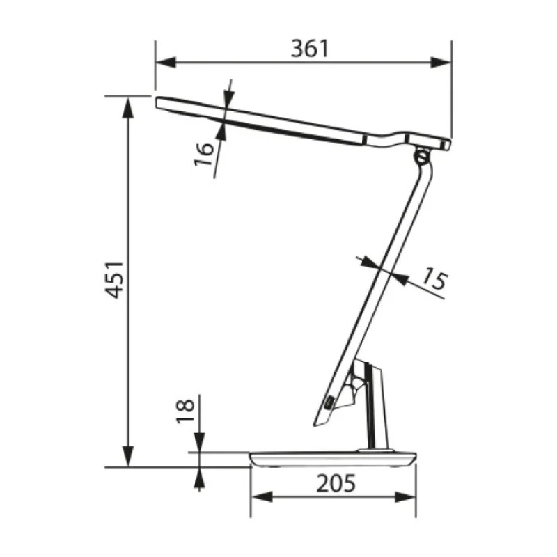 Настольная лампа светодиодная 10W 3000-6000K 600Lm 100-240V белая AZRA (049-012-0010-010) Horoz