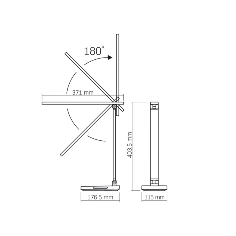 Светодиодная настольная лампа с беспроводной зарядкой VIDEX VL-TF17B 18W 1800-6500K (VL-TF17B)