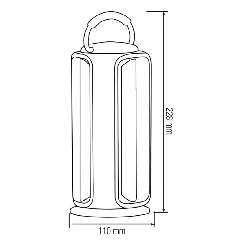 Ліхтар акумуляторний світлодіодний 27W 700Lm 220-240V 110х228мм настільний BUFFON 084-031-0027-010