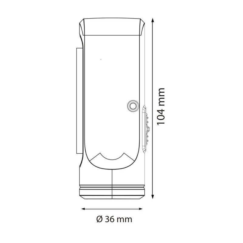 Ліхтарик ручний KOLLER LED 1W+0,5W 80Lm USB 3.7V 1200 mAh IP20  Horoz Electric (084-041-0001-010)