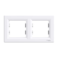 Рамка двойная горизонтальная SCHNEIDER Asfora белая EPH5800221
