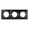 Рамка тройная горизонтальная NILSON Touran черная матовая 24380093