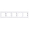 Рамка пятерная горизонтальная SCHNEIDER Asfora белая EPH5800521