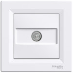 Розетка концевая телевизионная SCHNEIDER Asfora белая с рамкой EPH3200121