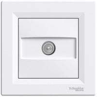 Розетка концевая телевизионная SCHNEIDER Asfora белая с рамкой EPH3200121