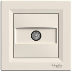 Розетка концевая телевизионная SCHNEIDER Asfora крем с рамкой EPH3200123