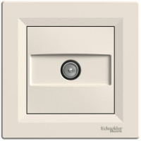 Розетка концевая телевизионная SCHNEIDER Asfora крем с рамкой EPH3200123