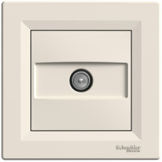 Розетка концевая телевизионная SCHNEIDER Asfora крем с рамкой EPH3200123