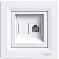 Розетка одинарная телефонная RJ-11 SCHNEIDER Asfora белая EPH4100121