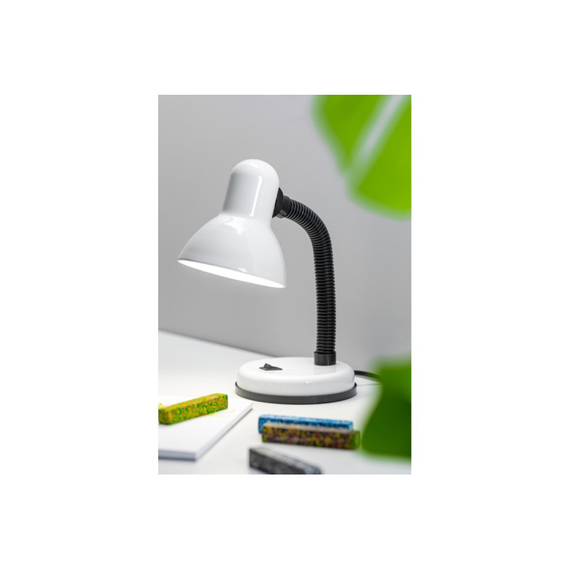 Лампа настольная RIO 1хE27 белая GTV LB-RIOE27-10