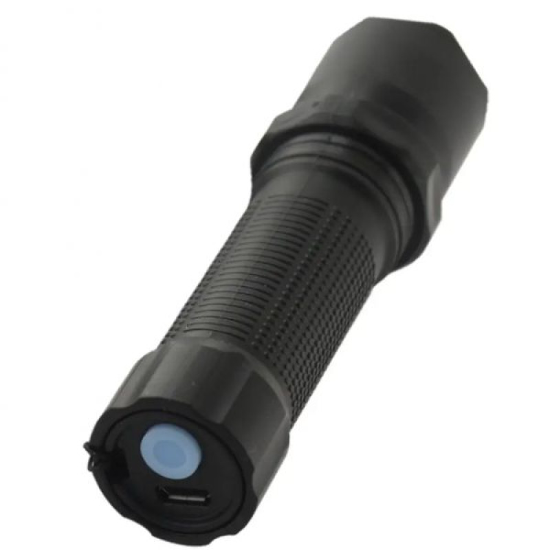 Ліхтарик ручний Quantum QM-FL1040 Minik black 3W LED з USB