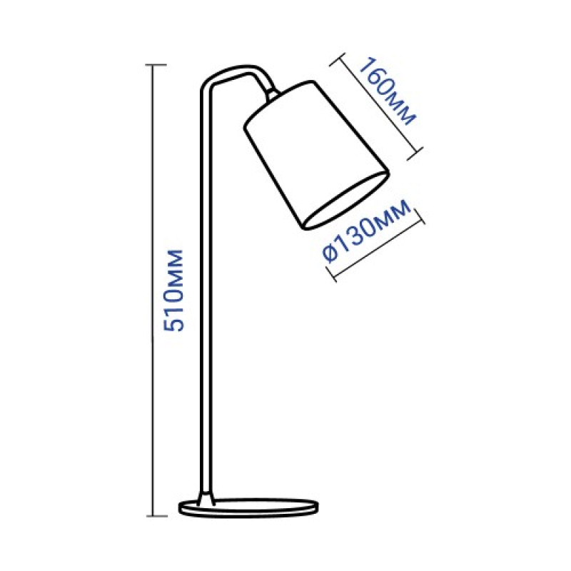 Настільний світильник Feron DE1440 під лампу Е27 чорний 40210