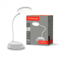 LED лампа настільна TITANUM TLTF-022G 7W 3000-6500K USB сіра