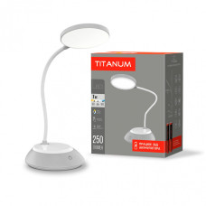 LED лампа настольна TITANUM TLTF-022G 7W 3000-6500K USB сіра