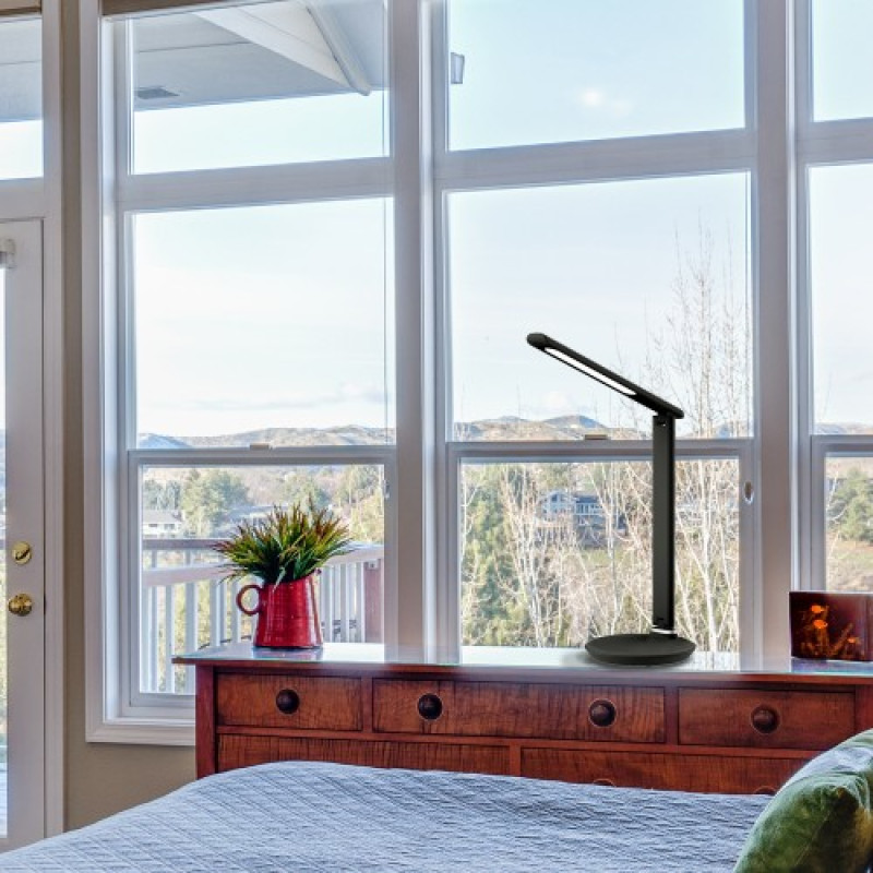 Настольный LED светильник FERON DE1728 9W черный 6843