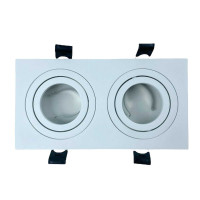 Вбудований точковий світильник RIO-2L білий 2х35W GU5.3 IP20 Violux ( 132001 )