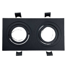 Встраиваемый точечный светильник RIO-2L черный 2х35W GU5.3 IP20 Violux (132101)