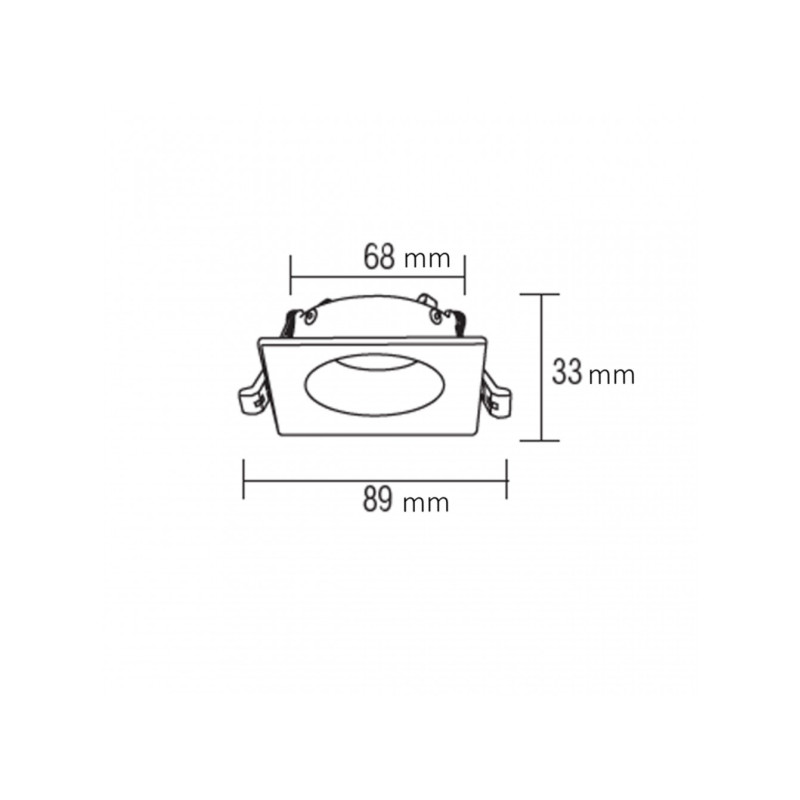 Світильник під лампу MR-16, зі склом KAKTUS-S чорний (вологозахищений IP65) 015-035-0001-020