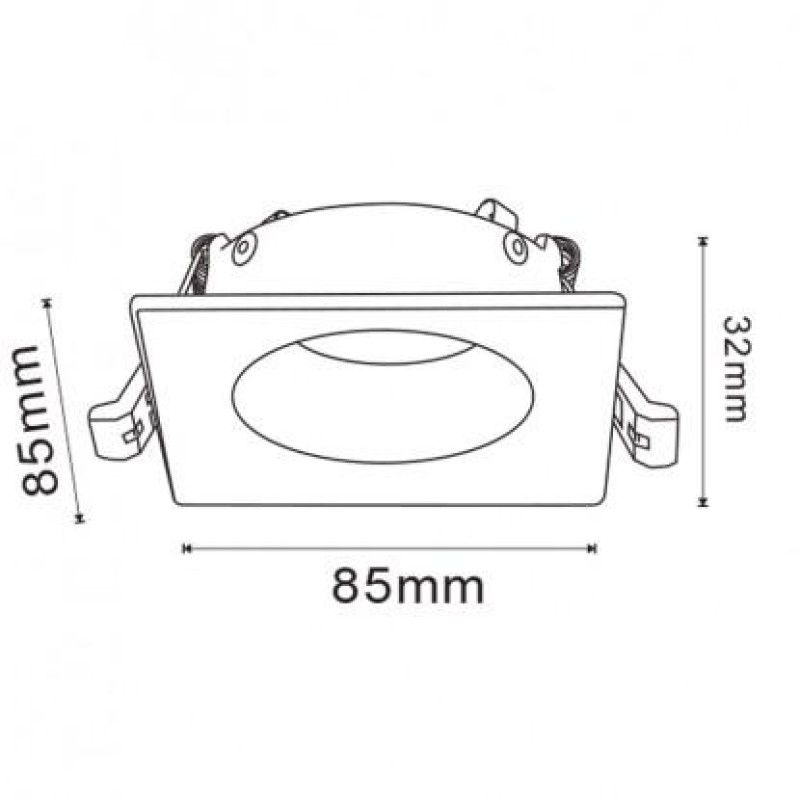 Светильник точечный Horoz 50W KARANFIL-S MR16 квадратный черный 015-023-0050-020