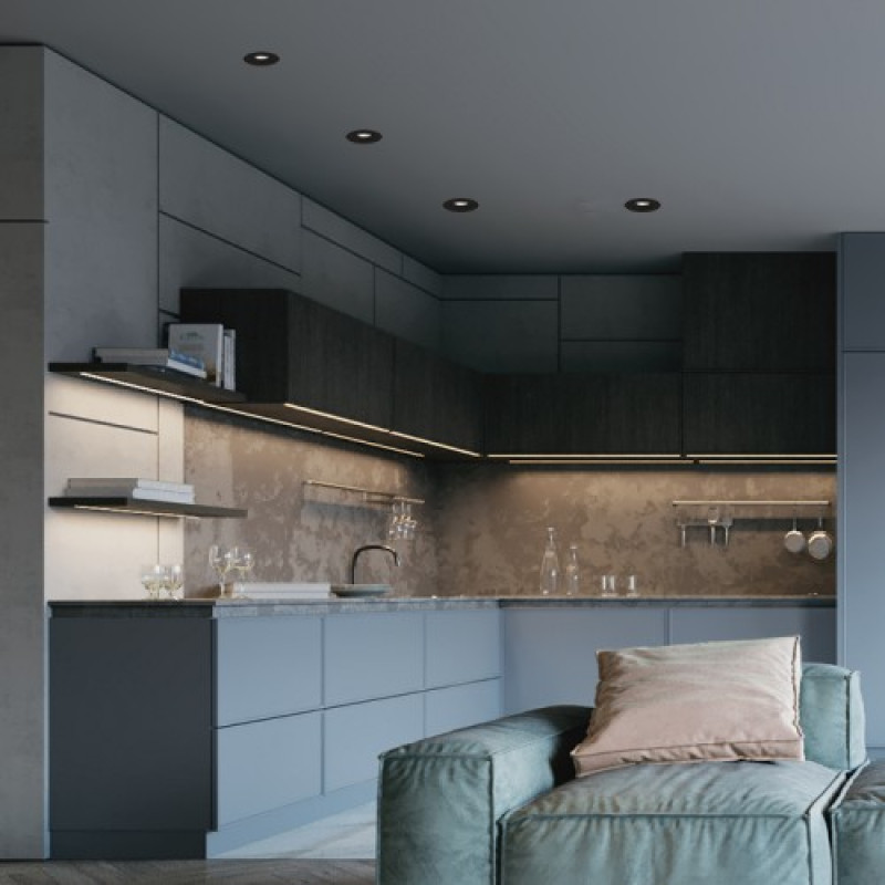 Встраиваемый поворотный точечный светильник FERON DL0375 черный 01779