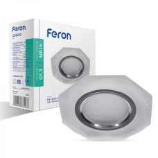 Врезной точечный светильник FERON CD8020 MR16 с подсветкой LED матовый 01833