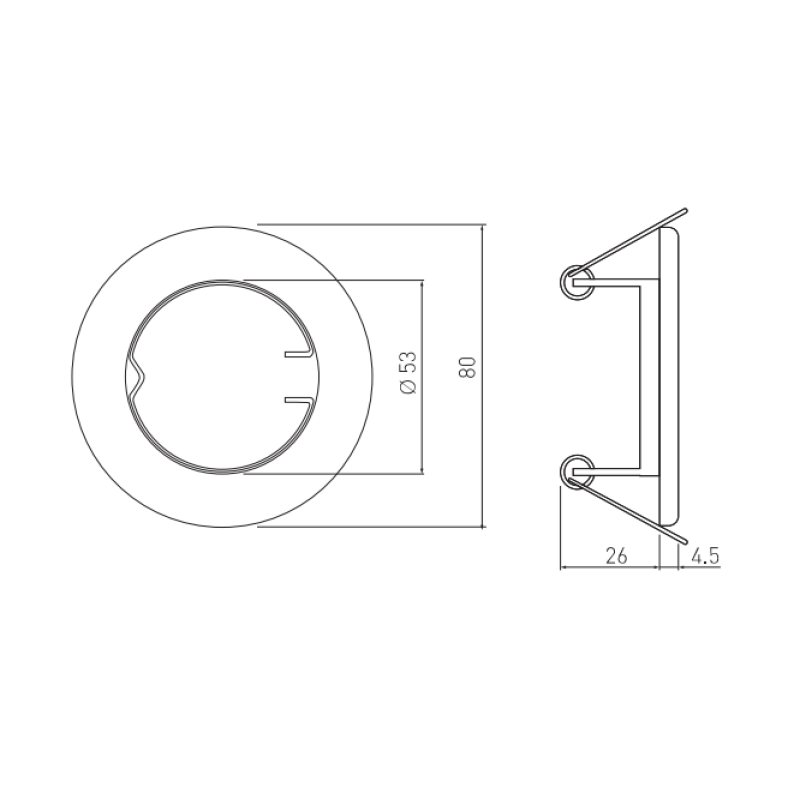 Корпус точечного светильника PARMA IP20 круглый медный GTV OP-PAST1-30