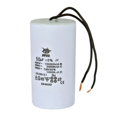 Конденсатор пуско-рабочий CBB-60 50 mkf 450VAC гибкие выводы JYUL