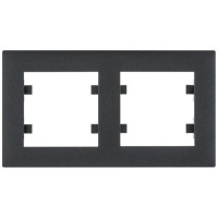 Рамка двойная горизонтальная HAGER Lumina INTENSE черный WL5723