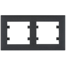 Рамка двойная горизонтальная HAGER Lumina INTENSE черный WL5723